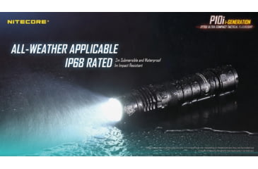 Image of Nitecore P10i 1800 Lumen USB-C Rechargeable Flashlight, Black, 6952506406500