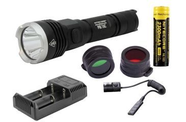 Image of Nitecore P16-TAC Tactical LED Flashlight Hunting Kit with GM04 Gun Mount, Black NITECORE-P16-TAC-HUNTING-KIT-GM04