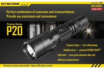 Image of Nitecore P20 XM-L2 LED Flashlight,800 Lumens NITECORE-P20-XML2