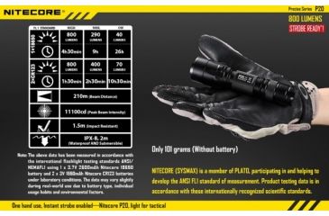 Image of Nitecore P20 XM-L2 LED Flashlight,800 Lumens NITECORE-P20-XML2