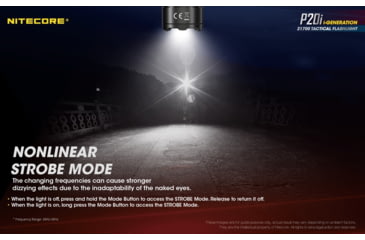 Image of Nitecore P20i 1800 Lumen USB-C Rechargeable LED Flashlight, Black, 6952506406326