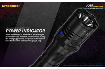 Image of Nitecore P20i 1800 Lumen USB-C Rechargeable LED Flashlight, Black, 6952506406326
