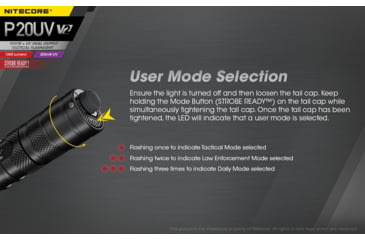 Image of Nitecore P20UV V2 1000 Lumen LED Flashlight, Black, 6952506406401
