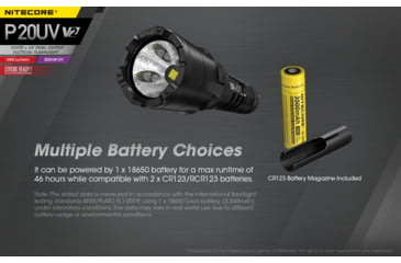 Image of Nitecore P20UV V2 1000 Lumen LED Flashlight, Black, 6952506406401