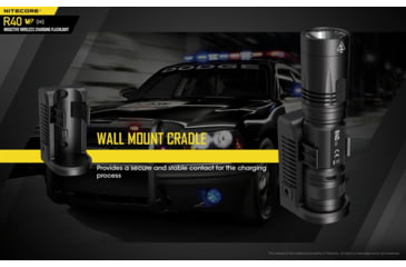 Image of Nitecore R40 v2 1200 Lumen Rechargeable Flashlight Kit, Black, 6952506405992