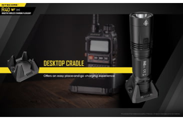 Image of Nitecore R40 v2 1200 Lumen Rechargeable Flashlight Kit, Black, 6952506405992