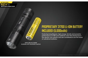 Image of Nitecore R40 v2 1200 Lumen Rechargeable Flashlight Kit, Black, 6952506405992