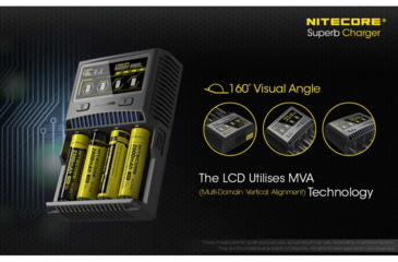 Image of Nitecore SC4 4-Slot Superb Universal Charger for Batteries, Black, 6952506491513