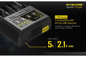 Image of Nitecore SC4 4-Slot Superb Universal Charger for Batteries, Black, 6952506491513