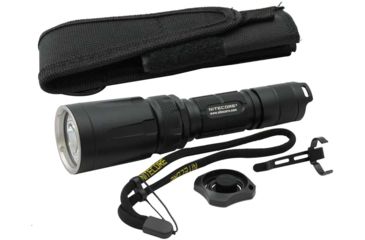 Image of Nitecore SRT7GT 1 x 18650/ 2 x CR123A/ RCR123A/ 16340 CREE XP-L HI V3 LED SmartRing Tactical Flashlight, 1000 Lumens, Black, SRT7GT