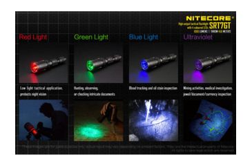 Image of Nitecore SRT7GT 1 x 18650/ 2 x CR123A/ RCR123A/ 16340 CREE XP-L HI V3 LED SmartRing Tactical Flashlight, 1000 Lumens, Black, SRT7GT