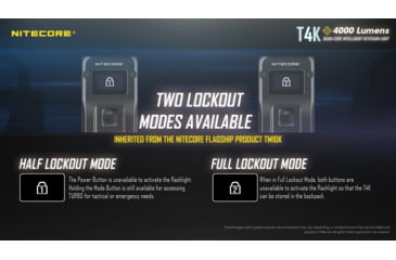 Image of Nitecore T4K 4000 Lumen Ultra Bright EDC Flashlight, Black, 6952506406524