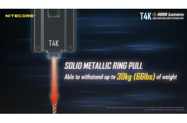Image of Nitecore T4K 4000 Lumen Ultra Bright EDC Flashlight, Black, 6952506406524