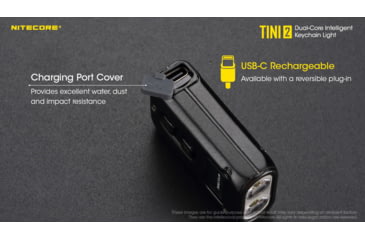 Image of Nitecore TINI 2 500 Lumen Rechargeable Keychain Flashlight, Gray, 6952506406371