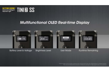 Image of Nitecore TINI 2 500 Lumen Rechargeable Keychain Flashlight, Stainless Steel, Black, 6952506407149