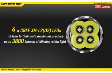 Image of Nitecore TM06 Cree XM-L2 U2 LED Tiny Monster LED Flashlight,3800 Lumens NITECORE-TM06