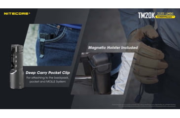 Image of Nitecore TM20K 2000 Lumen Flashlight, Black, 6952506407057