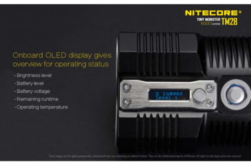 Image of Nitecore TM28 Tiny Monster 6000 Lumen Quad Ray Flashlight, Black, 6952506402953