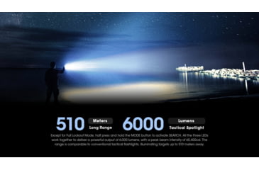 Image of Nitecore TM9K Pro 9900 Lumen Fast Charging USB-C Flashlight, Black, TM9KPRO