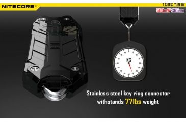 Image of Nitecore Tube Rechargeable UV LED USB Rechargeable Keylight, Black NITECORE-TUBE-UV