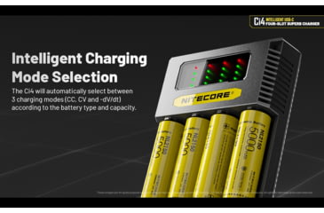Image of Nitecore Universal Battery Charger, Ci4, Four-Slot, Black, 6952506495368