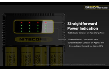 Image of Nitecore Universal Battery Charger, Ci4, Four-Slot, Black, 6952506495368