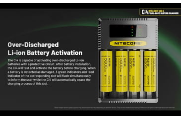 Image of Nitecore Universal Battery Charger, Ci4, Four-Slot, Black, 6952506495368