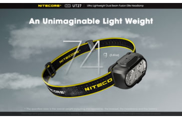 Image of Nitecore UT27 Dual Beam Rechargeable Headlamp, Black, 6952506406937