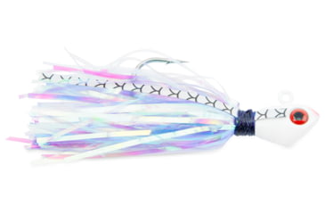 Image of No Alibi Alien Jig Inshore Series, Style AJBP, /Pearl Blue Skirt, 1/2 oz White Head, NA-AJBP-1/2