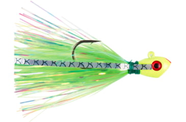 Image of No Alibi Alien Jig Inshore Series, Style AJGP, Pearl Green Skirt, 3/8 oz Transparent Green Head, NA-AJGP-3/8