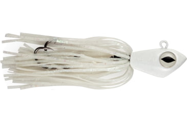 Image of No Alibi Alien Jig Offshore Series, Fluorescent White Skirt, 4 oz White Head, NA-AJW4