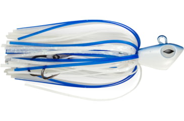 Image of No Alibi Alien Jig Offshore Series, Glow Blue/White Skirt, 2 oz White/Blue Head, NA-AJB2