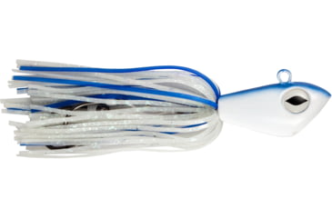 Image of No Alibi Alien Jig Offshore Series, Glow Blue/White Skirt, 6 oz White/Blue Head, NA-AJB6
