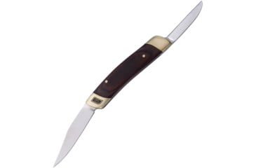 Image of No Box Tools Whittler Brown Folding Knife, Satin finish 5Cr15MoV stainless clip and sheepsfoo, Brown wood handle, 01-0008