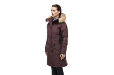 Image of Nobis Alissa Midi Fitted Parka - Womens, Burgundy, Extra Small, ALISSA-CY BURGUNDY-XS