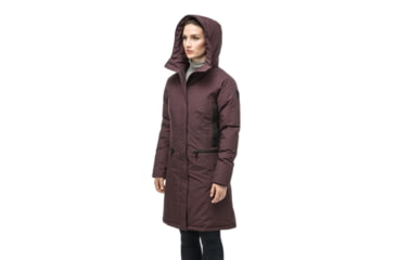 Image of Nobis Alissa Midi Fitted Parka - Womens, Burgundy, Extra Small, ALISSA-CY BURGUNDY-XS