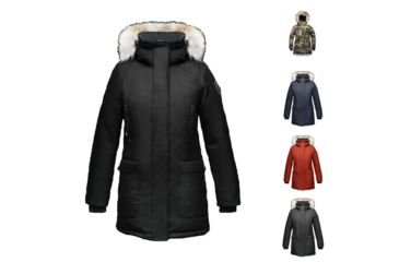 Image of Nobis Carla Parka - Women's, Crosshatch Black, Crosshatch Camo, Crosshatch Navy, Crosshatch Red Rum, Crosshatch Steel Grey