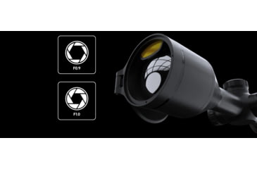 Image of NOCPIX 4x 50mm ACE H50R Rangefinding Thermal Weapon Sight w/Ocular Zoom, 640x512 Sensor, Black, ACE-H50R