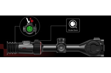 Image of NOCPIX 4x 50mm ACE H50R Rangefinding Thermal Weapon Sight w/Ocular Zoom, 640x512 Sensor, Black, ACE-H50R
