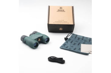 Image of Nocs Provisions Standard Issue 8x25mm Roof Prism Waterproof Binoculars, Rugged, Cypress Green, NOC-STD-GN1