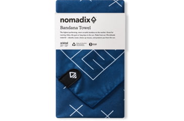 Image of Nomadix Bandana Towel, Barton Dark Blue, 22in x 22in, TBN-BART-101