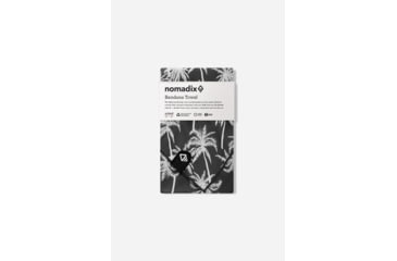Image of Nomadix Bandana Towel, Bunch Palms Black, 22inx22in, TBN-BUPA-101