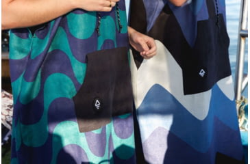 Image of Nomadix Changing Poncho, Copacabana Navy Teal, Medium/Large, CP-COPA-102