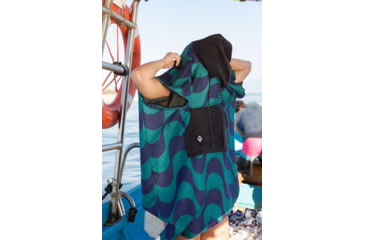 Image of Nomadix Changing Poncho, Copacabana Navy Teal, Medium/Large, CP-COPA-102