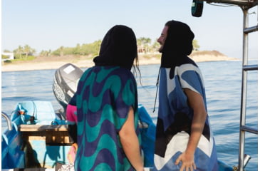 Image of Nomadix Changing Poncho, Copacabana Navy Teal, Medium/Large, CP-COPA-102