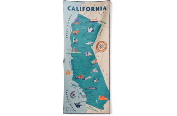 Image of Nomadix Original Towel, California Map Towel, 30in x 72.5in, NM-CAMP-102