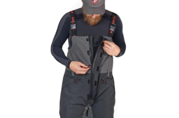 Image of Norfin Boat Insulated Rain Bibs - Men's, Gray Black, Extra Large, 677804-XL