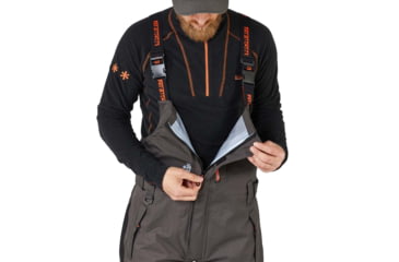 Image of Norfin Pro Dry 3 Rain Bibs - Men's, Brown Black, 3XL, 514706-XXXL