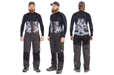 Image of Norfin Pro Dry 3 Rain Bibs - Men's, Camo, Large, 514903-L