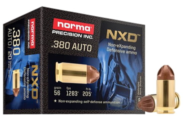 Image of Norma Ammunition 611040020 Self Defense NXD 380 ACP 56 Gr NXD 20 Per Box/ 10 Cs